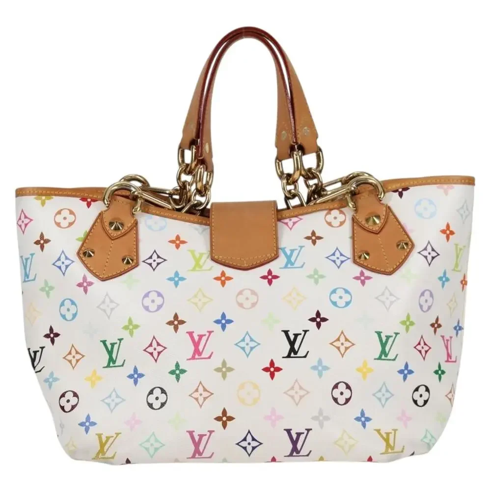 LOUIS VUITTON Monogram Multicolor Annie MM Tote Bag White M40307 - Picture 2 of 16